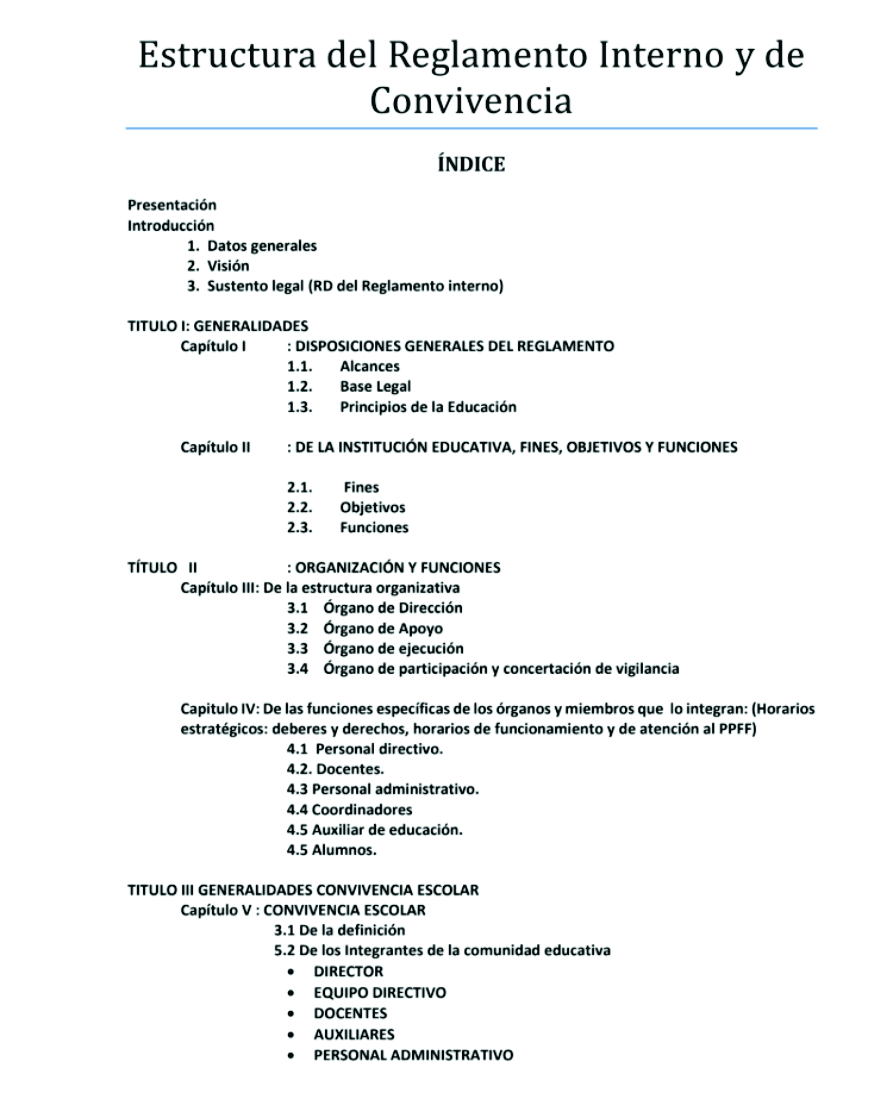 Como Esta Estructurado Un Reglamento - Cuela